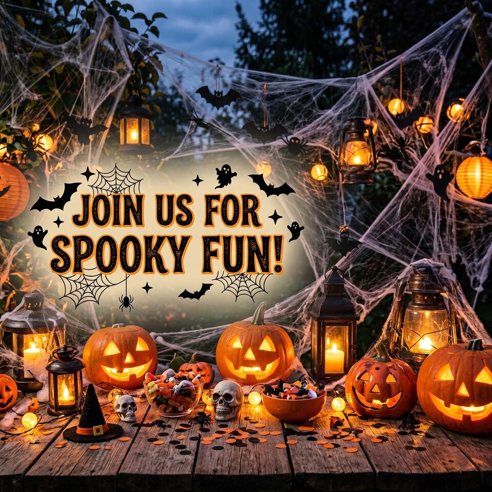 Halloween Party Invitations example — Spooky Night on Maple Street