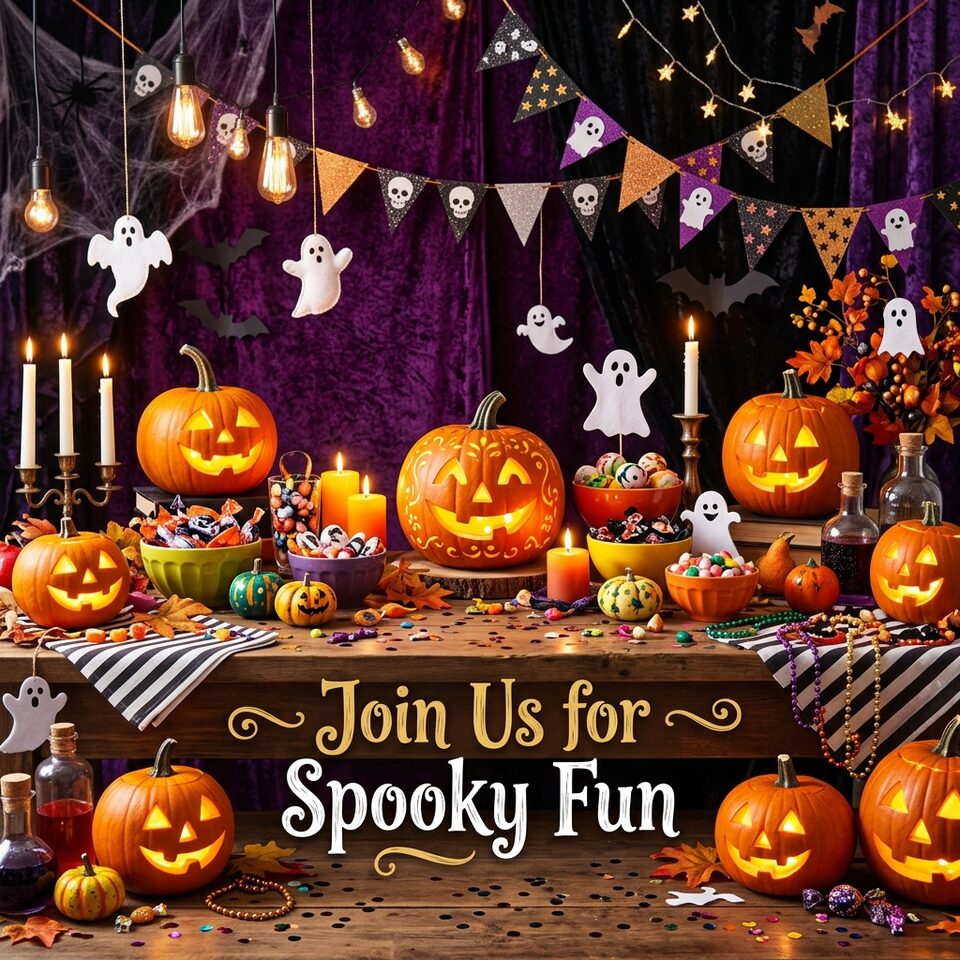 Halloween Party Invitations example — Little Monsters’ Halloween Bash